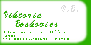 viktoria boskovics business card